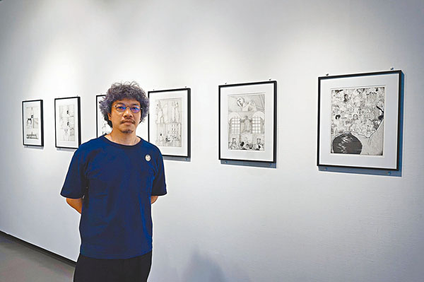 ■利志達首次展出漫畫原稿。
