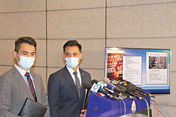 ■警方交代一名女大學生煽暴被捕。 香港文匯報記者 攝