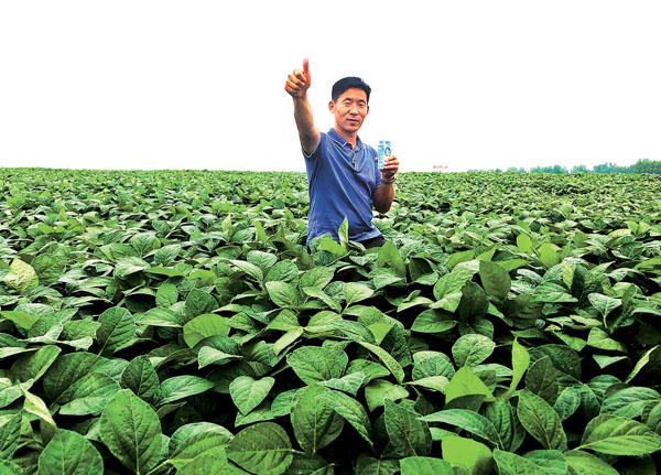 ■ 2020年黑龍江省大豆生產大王蓋永峰。香港文匯報記者于海江  攝