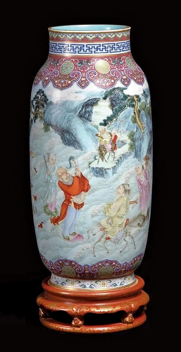 ■乾隆 粉彩八仙過海圖燈籠尊