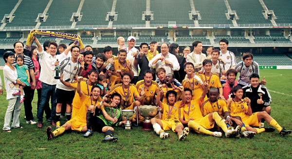 ■天水圍飛馬當年曾贏得足總盃冠軍。 資料圖片