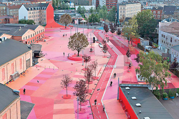 ■位於哥本哈根的Superkilen公園。