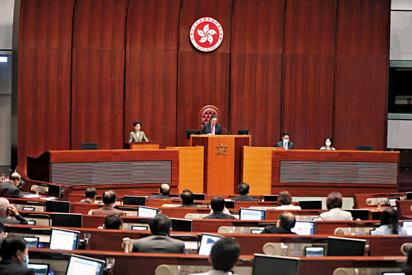 ■ 林鄭月娥昨日在施政報告中表示，政府將在年內提交草案，修訂《宣誓及聲明條例》和《立法會條例》等本地法例。 香港文匯報記者  攝