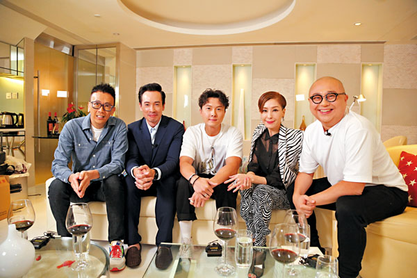 ■ 左起：鄭丹瑞、陳豪、王浩信、伍詠薇和林盛斌。