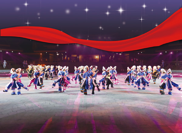 ■每晚8時至9時30分，阿妹戚托舞蹈準時在金門廣場上演。