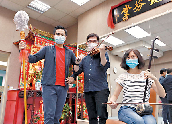 ■左起：韓德光、張意堅、蔡月華。香港文匯報記者 攝