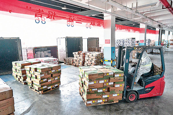 ● 運送貨物時需要大量木卡板。 資料圖片