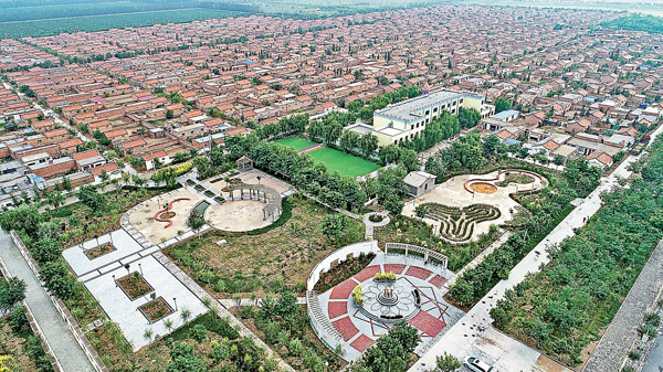 ●閩寧鎮原隆村一角。 新華社