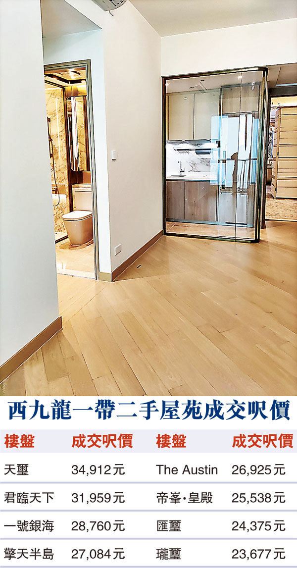 ●維港滙I 的489方呎兩房戶，採用玻璃廚房設計。 記者梁悅琴  攝