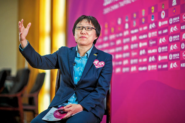 ●孫雯談及自身角色轉變。   新華社