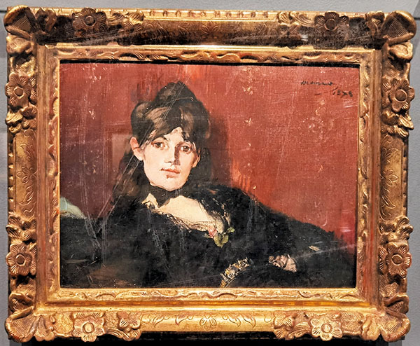 ●愛德華．莫奈《斜倚的貝爾特．莫里索畫像》，1873年