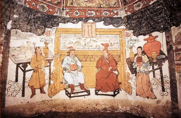 ●元代《蒲城墓葬壁畫》