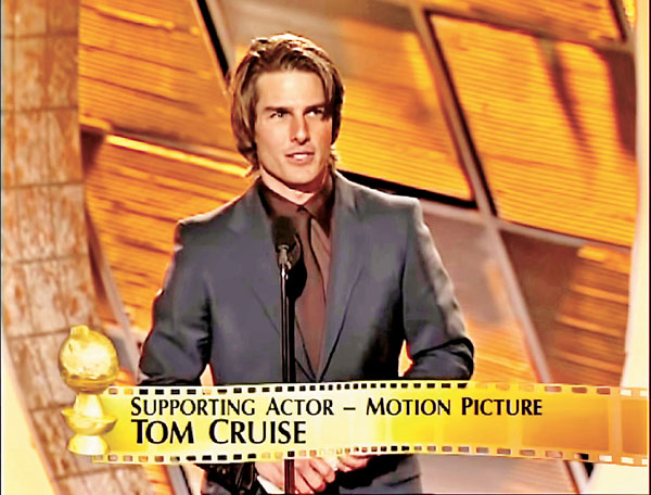 ●湯告魯斯2000年憑《人生交叉剔》奪得金球獎最佳男配角。