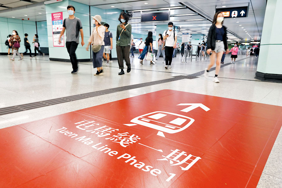 ●屯馬綫預計最快下月底通車。資料圖片