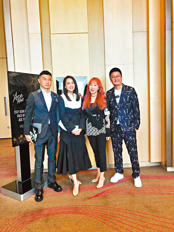 ● 左起：侯維德、霍汶希、唐安麒和何國鉦將為模特兒大賽出任評審。