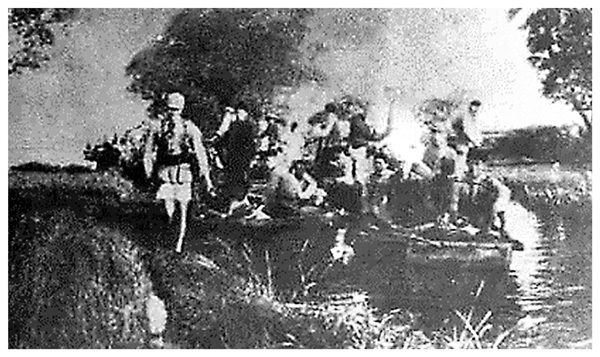 ●參加蔣家河口戰鬥的第四支隊戰士凱旋歸來。受訪者供圖