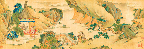 ●顧繡 《東山圖》