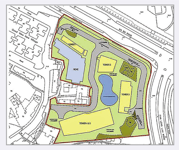 ●由中資萊蒙持有位於粉嶺馬適路的土地，向城規會申請發展住宅，擬興建1個大型住宅項目。