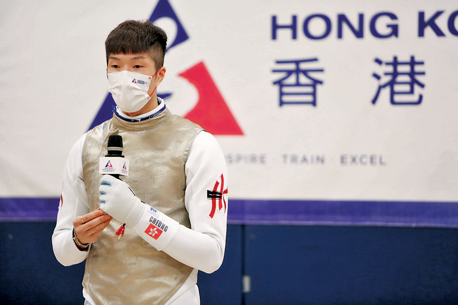 ●張家朗已準備好背負壓力應戰。 香港文匯報記者郭正謙 攝