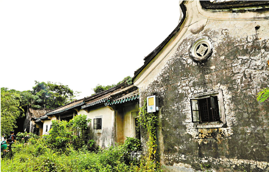 ●位於元朗凹頭的潘屋又名「蔭華廬」，於1930年代由商人潘君勉所建。 香港文匯報記者  攝
