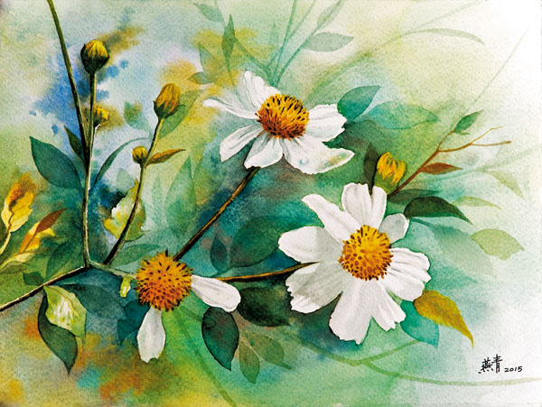 ●胡燕青筆下第一幅滿意畫作，現在看來卻自覺細節不夠。