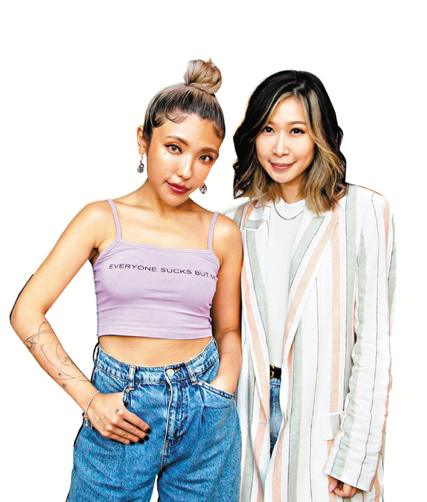 ● 朱紫嬈（右）邀鍾舒祺擔任音樂會嘉賓。