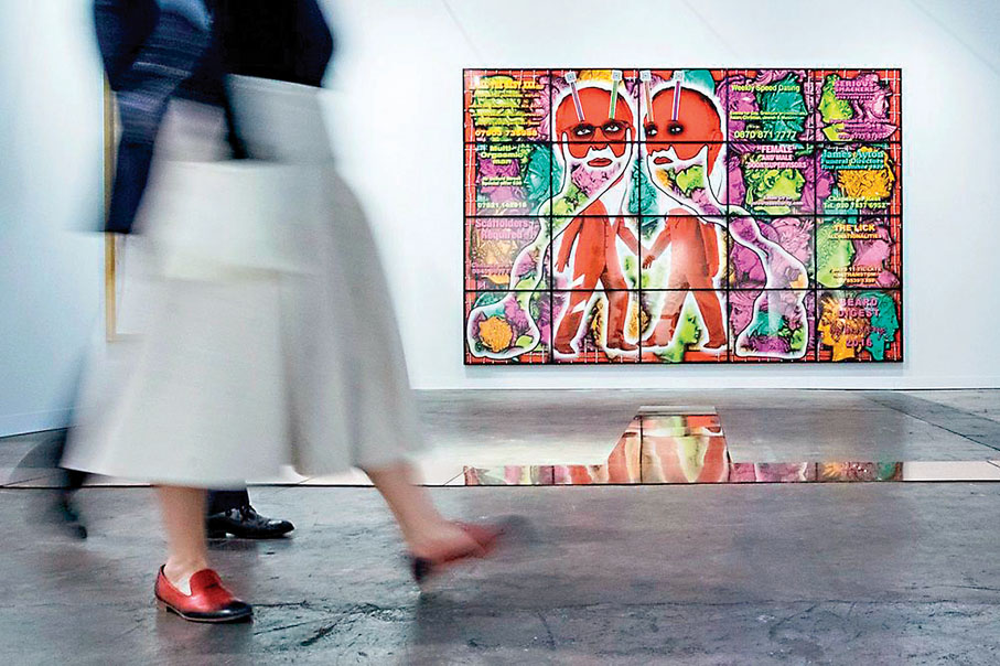 ●巴塞爾展會中的大型畫作