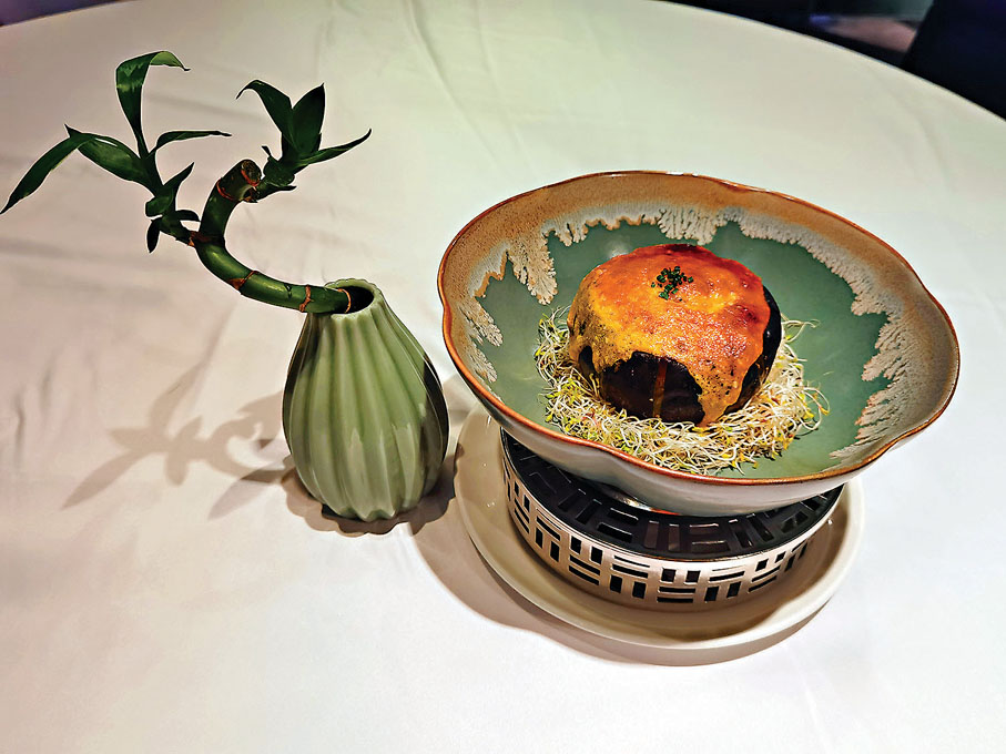 綠胡椒汁元貝岩米南瓜盅