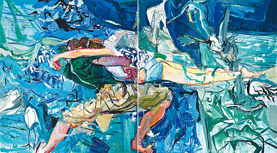 ●《我的青春小鳥依舊不回還》200x180cmx2 2017年創作