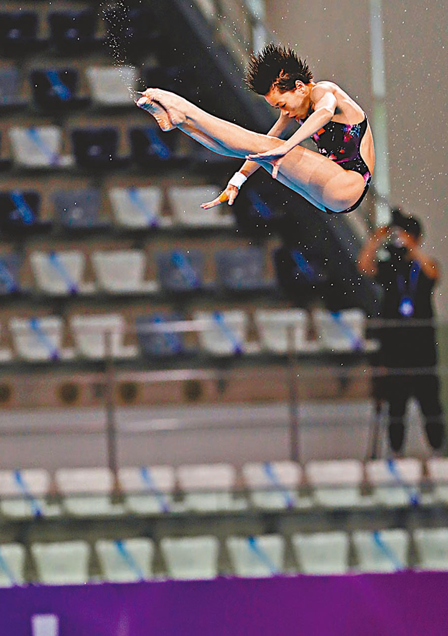 全紅嬋為國家隊今屆最年輕運動員。 新華社