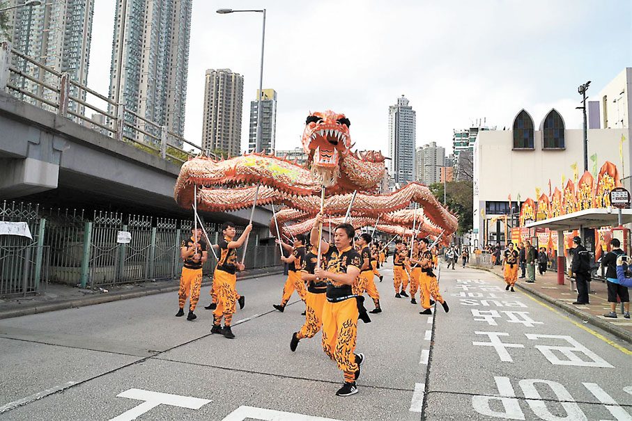 祭祖大典必有的郭氏金龍。 受訪者供圖