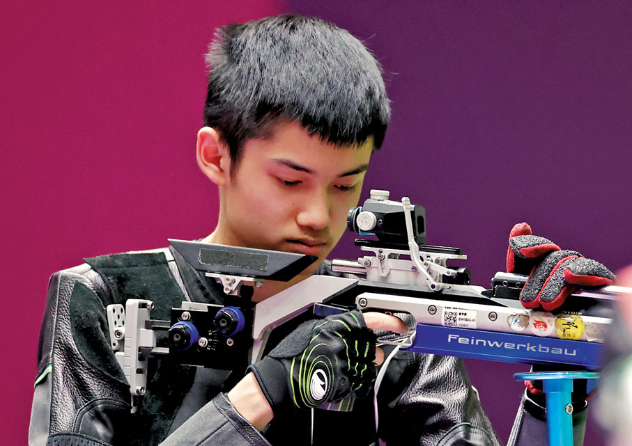 ●昨天比賽，盛李豪展現超強的冷靜沉。  路透社