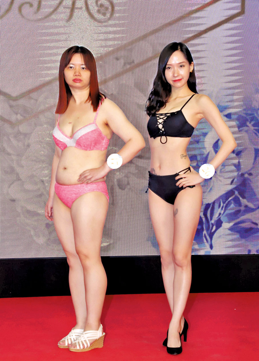 ●17號薛影儀（左）與26號馬嘉韻多紋身。