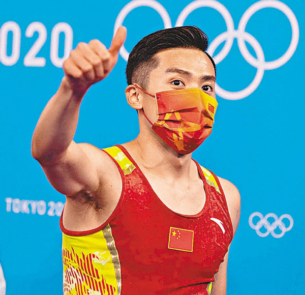 ●董棟對自己的奧運告別演出感到很滿意。  法新社