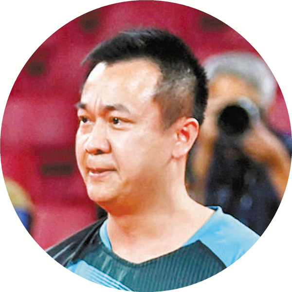 ● 港女乒教練李靜。 法新社