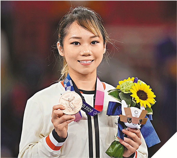 ●劉慕裳終如願以償登上奧運頒獎台。美聯社