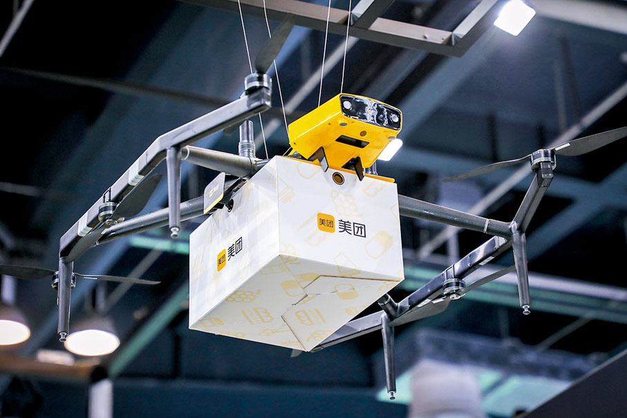 ● 美團開發的無人機配送快餐，今年以來截至6月達2,500單。