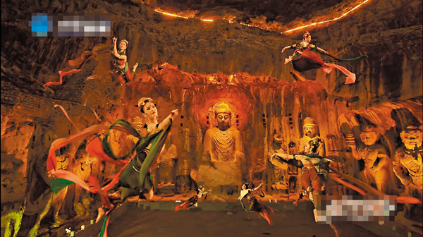 ●「飛天」姿態輕盈優美。 視頻截圖