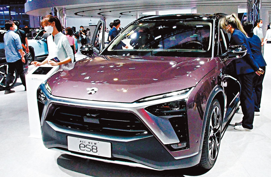 ●ES8是蔚來的第一款量產銷售車型，也是目前的旗艦車型，採用純電動驅動。資料圖片