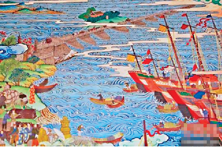 ●畫卷重現古刺桐港「漲海聲中萬國商」的繁榮景象。