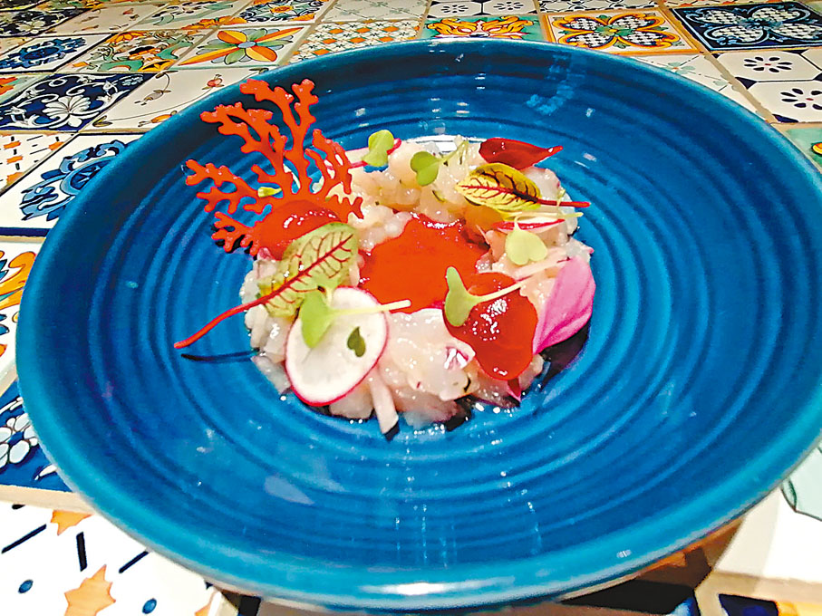 ●新鮮車厘子及蕃茄汁醃生蝦