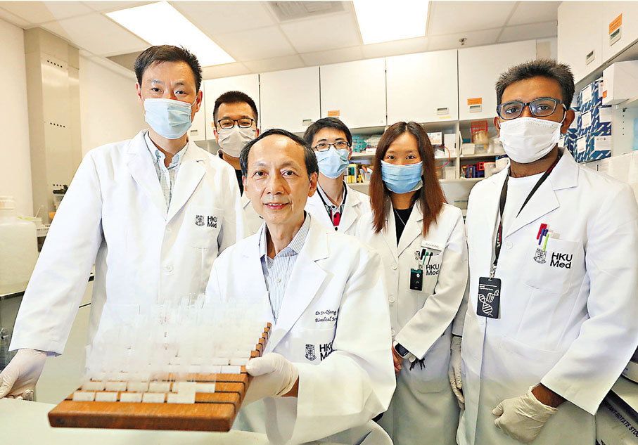 ●宋又強（中）及他的團隊。香港文匯報記者  攝