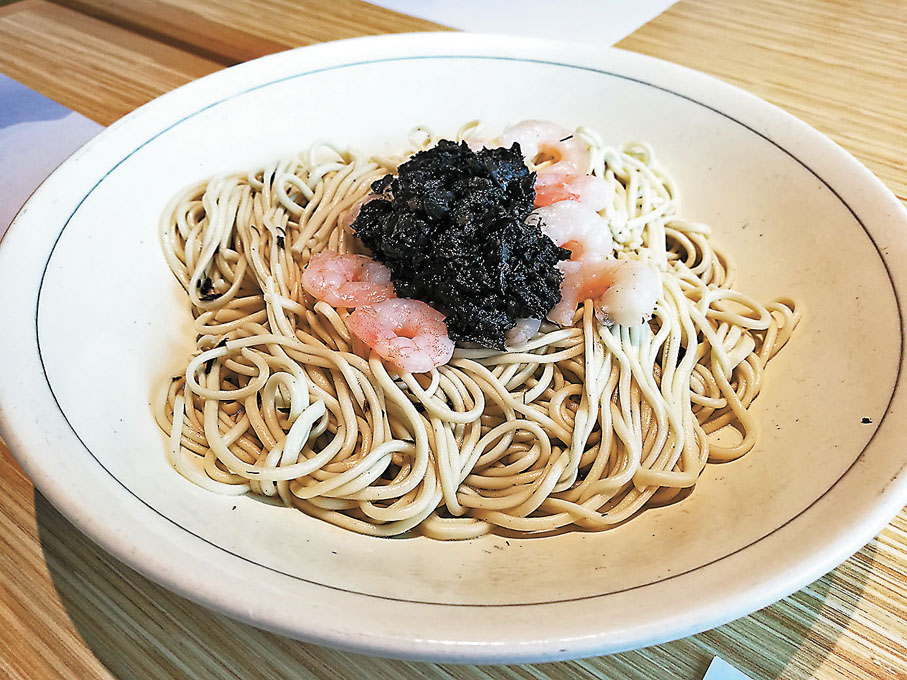 ●松茸菌醬蝦仁拌麵 $88