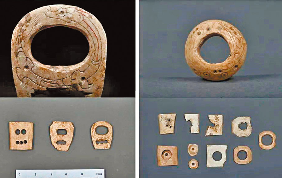 ●秦咸陽城北區官署區試掘出土部分骨器。