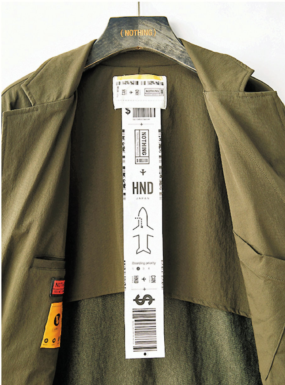 ●品牌吊牌做成行李託運條的造型。 受訪者供圖