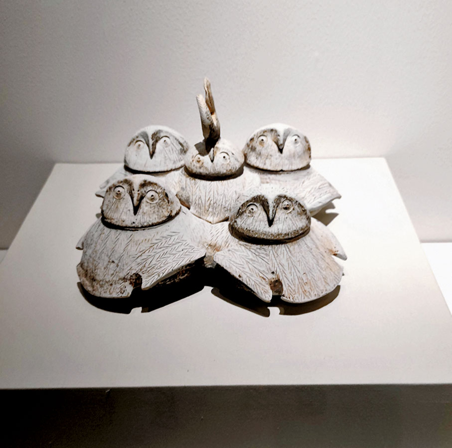 ●廣州市文物考古研究院藏－東漢陶鴞形五聯罐。