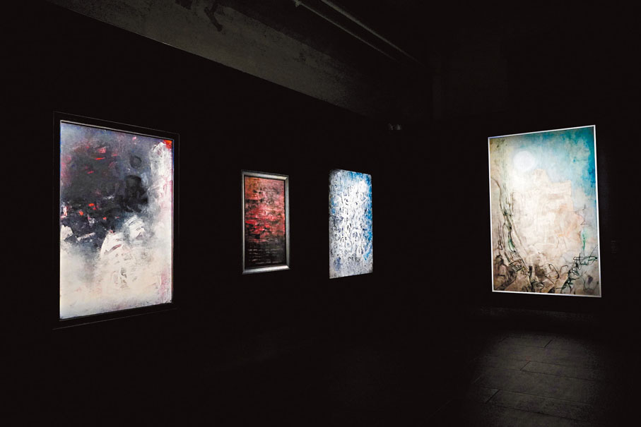 ●展區「書法元素，營造抽象」。