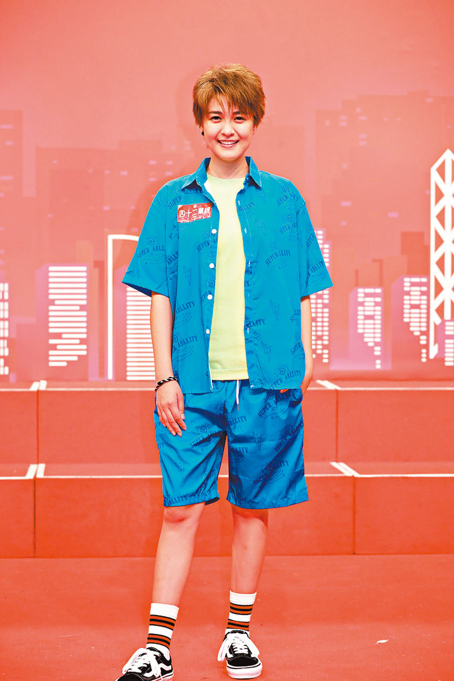 ●江嘉敏以全新形象出席新劇宣傳活動。