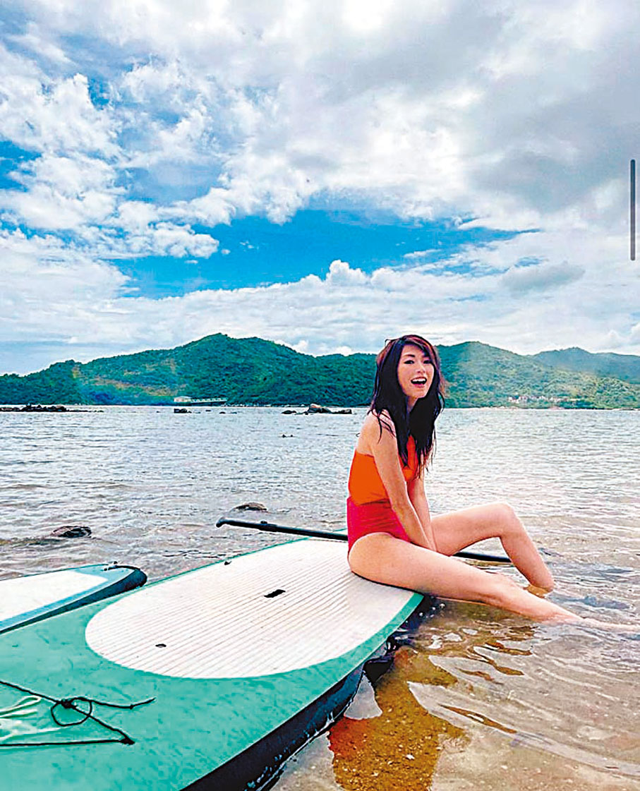 ●連詩雅分享水上活動照，無意中「洩密」。