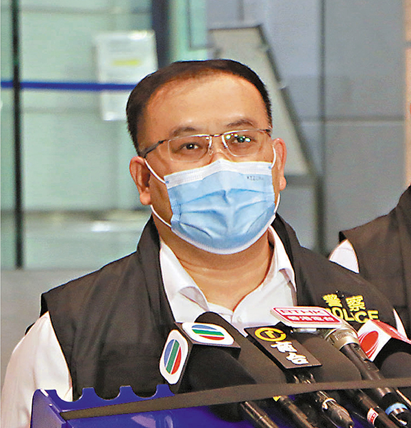 ●陳昕警司講述案情。香港文匯報記者  攝